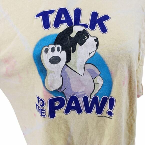 Vintage Big Dogs Talk To The Paw Short Sleeve Cotton Tee Size Large - Picture 2 of 9